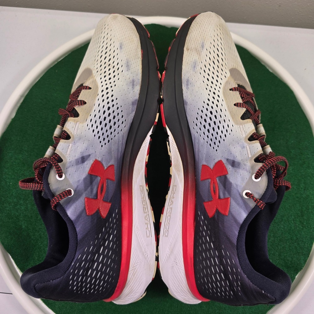 Under Armour Charged Patriot Running Shoes Mens 12 Navy Grey Red‎ 3021018-105 - Picture 6 of 11